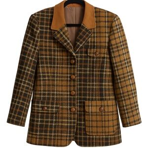 DAKS Signature Limited Edition Wool Blend Plaid Blazer | British Heritage Coat